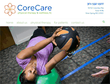 Tablet Screenshot of corecaretherapy.com